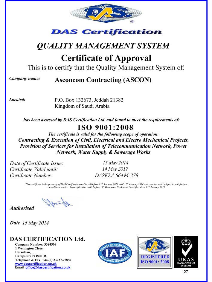 iso certificate